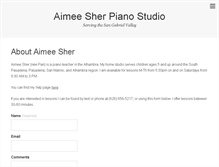 Tablet Screenshot of aimeepanmusic.com
